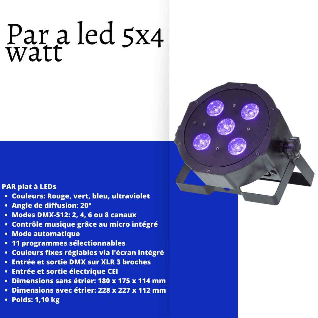 X4 Par a led 5x4 watt
