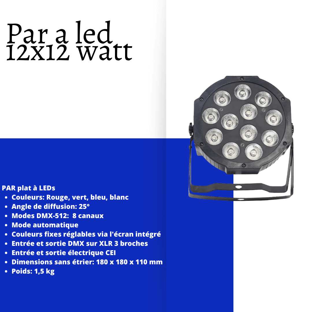 X4 Par leds 12x12 watt