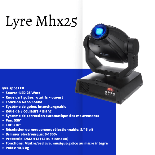 X4 Lyre spot mhx25