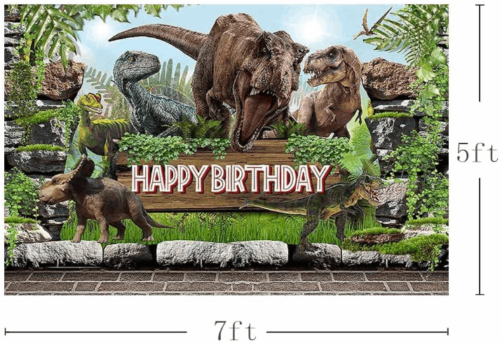 toile de fond dinosaure fête anniversaire