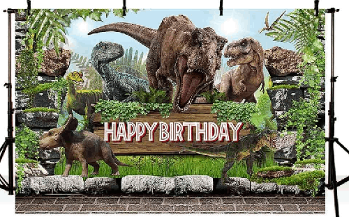 toile de fond dinosaure fête anniversaire