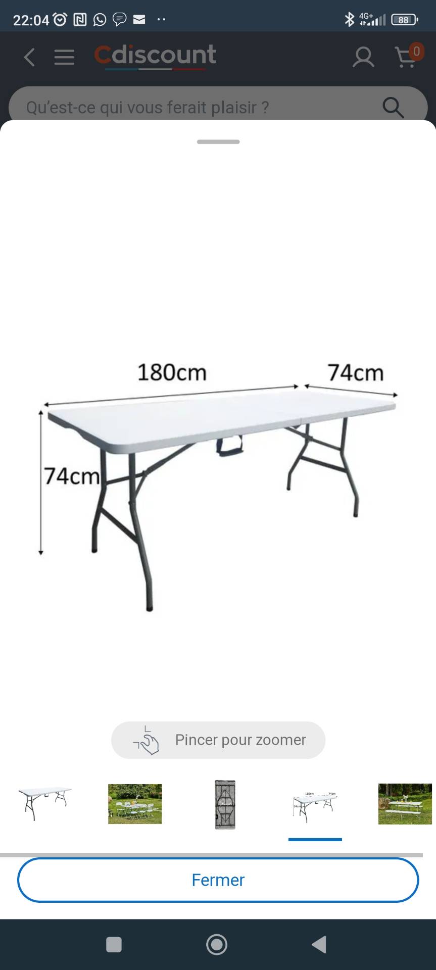 Table pliable 