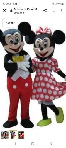 Mascottes Mickey et minnie