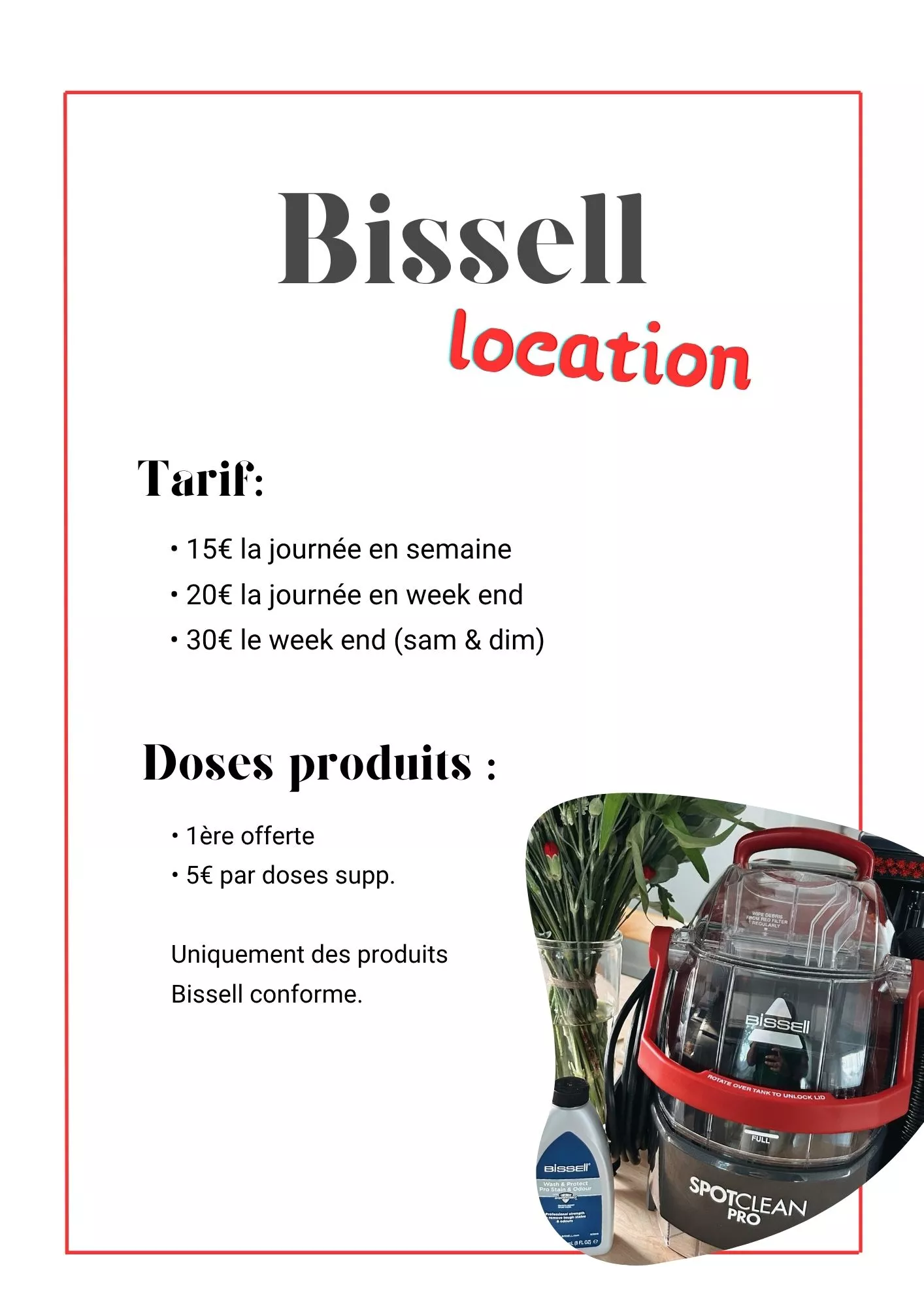 Shampouineuse Bissell + 1 dose