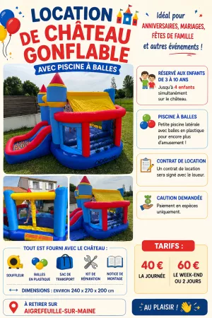 location Location château gonflable 