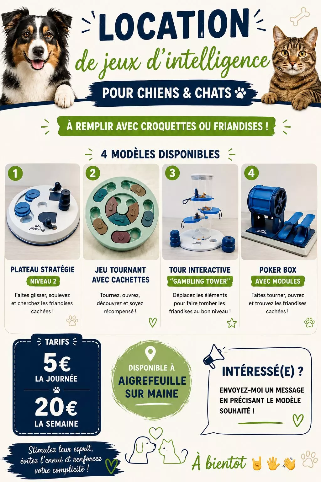 Location jeux intelligence pour chien 