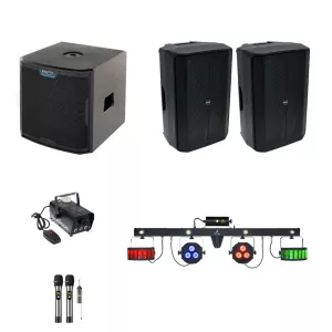 annonce location Pack complet sonorisation lumière et machine à fumée 