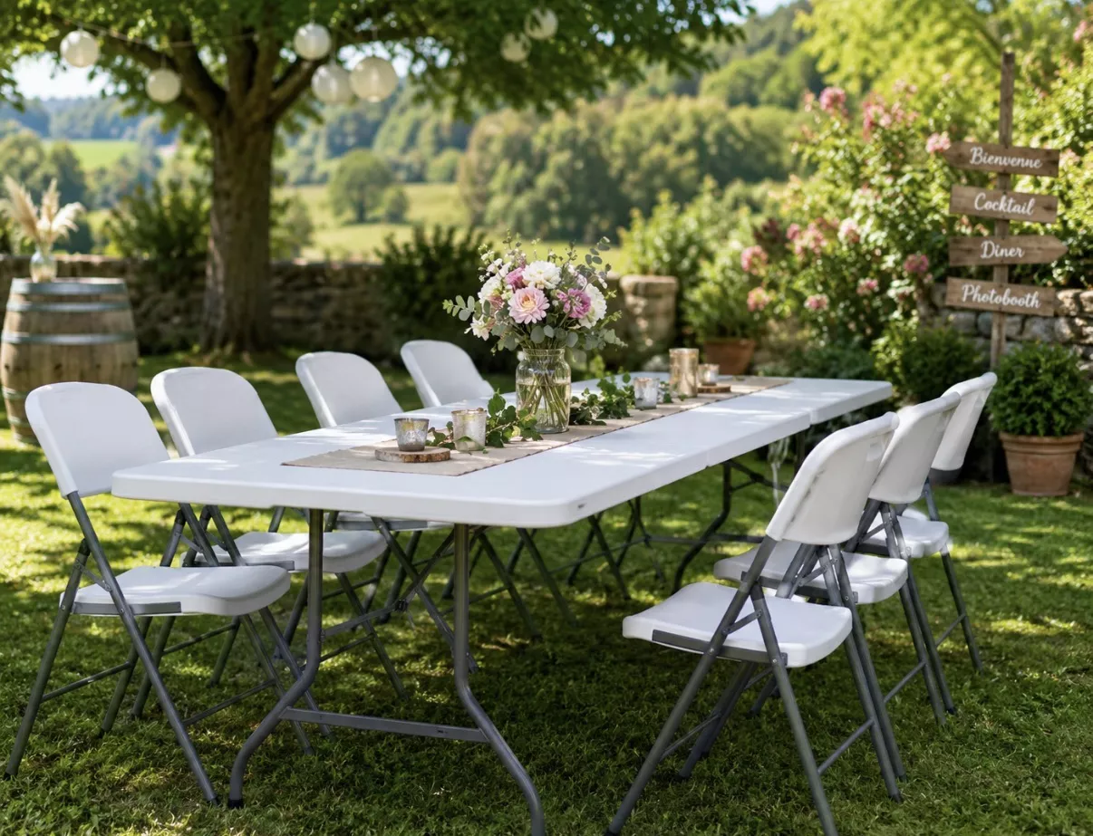 Location de tables pliantes de réception – Idéales pour vos événements