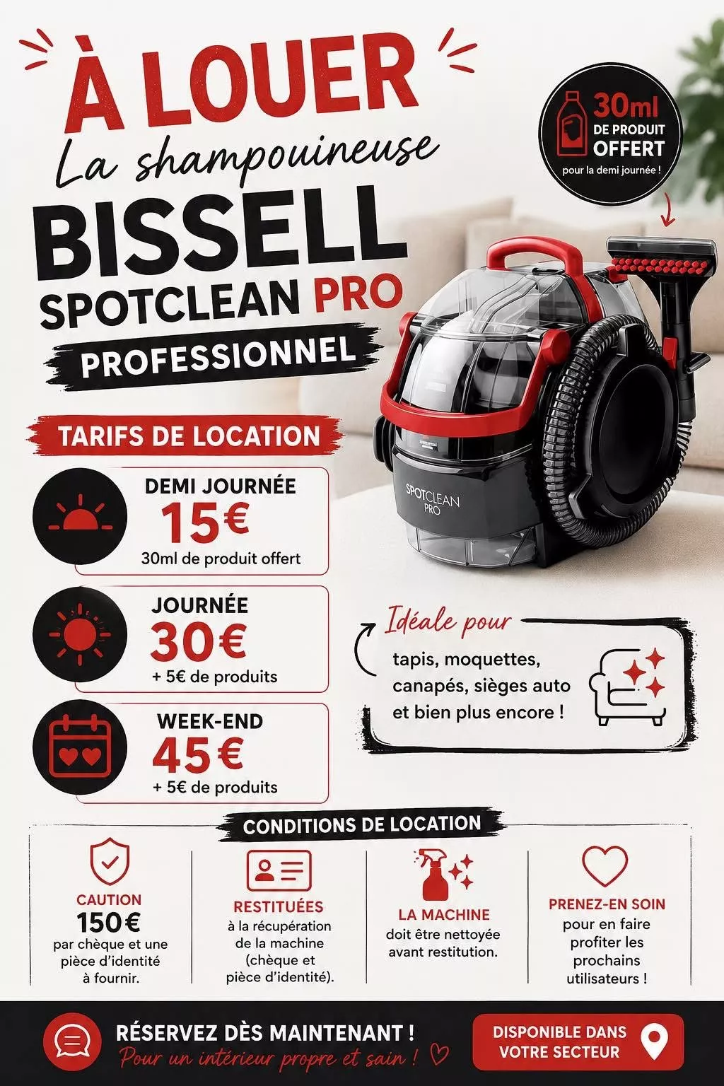 Shampouineuse bissel spotclean