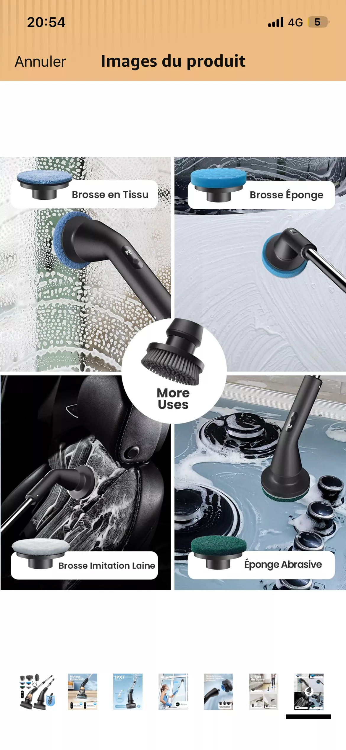 Brosse électrique nettoyage 