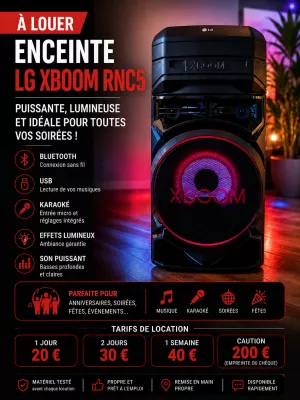 annonce location Enceinte LG XBOOM bluetooth soirée fête