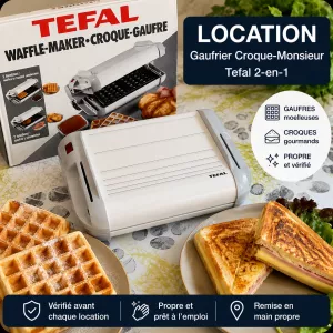 annonce location Gaufrier croque-monsieur Tefal 2-en-1