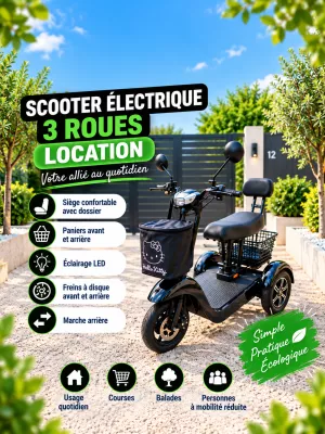 location Scooter électrique 3 roues